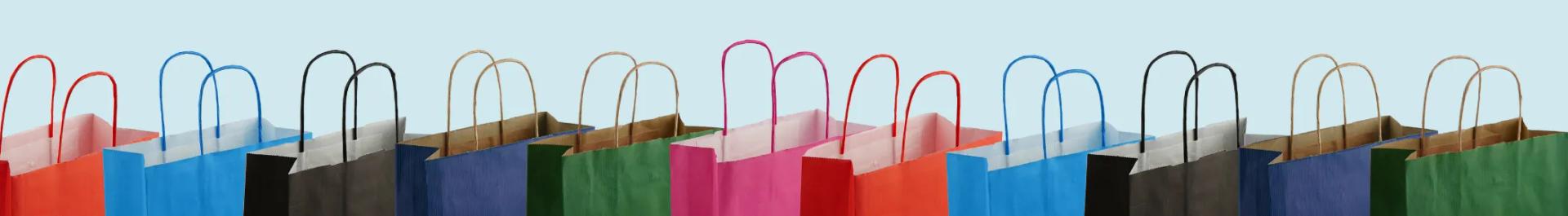 Colour Twisted Paper Carrier Bags