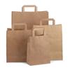 Premium Flat Handle Brown Paper Carrier Bags