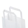 Premium Flat Handle White Paper Carrier Bags