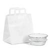 White Patisserie Carrier Bags with Flat Handles