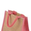 Natural Jute Pink Trim Bags with Luxury Padded Handles