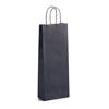 Italian Blue Paper One Bottle Bag with Twisted Handles