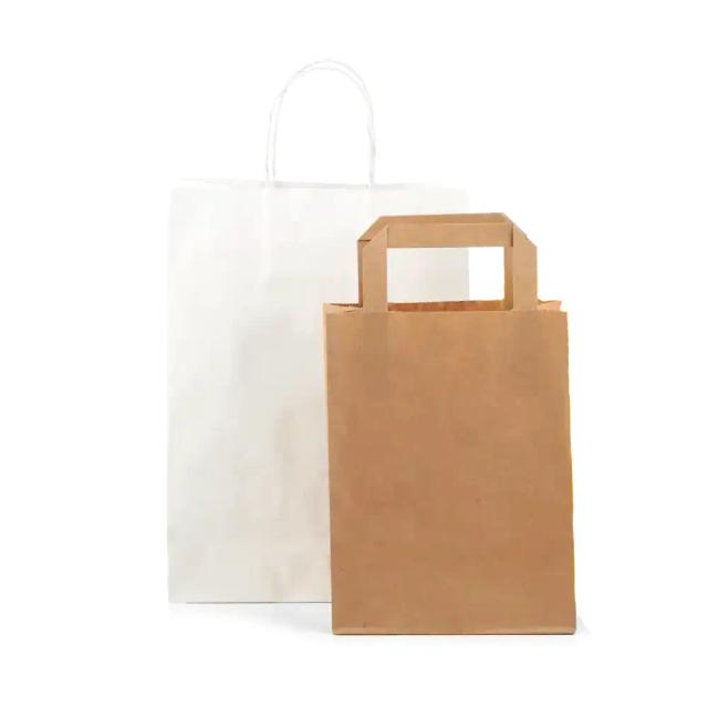 Brown & White Kraft Paper Bags