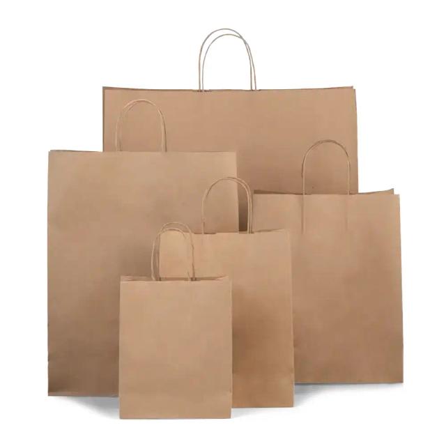 Kraft Twisted Paper Carrier Bags
