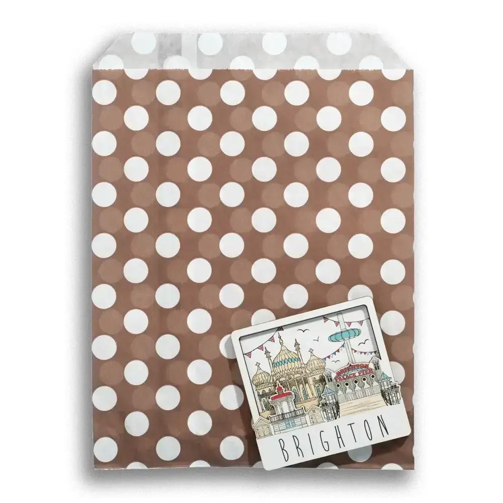 Brown Polka Dot Paper Bags