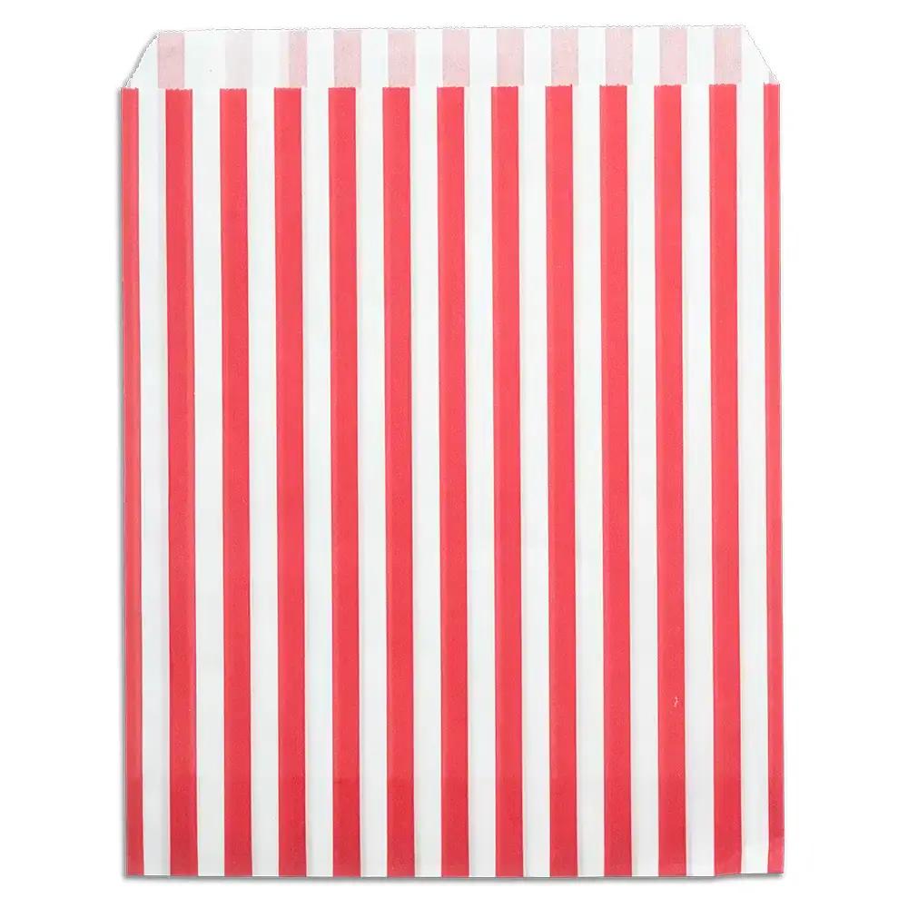 Red Candy Stripe Paper Bags