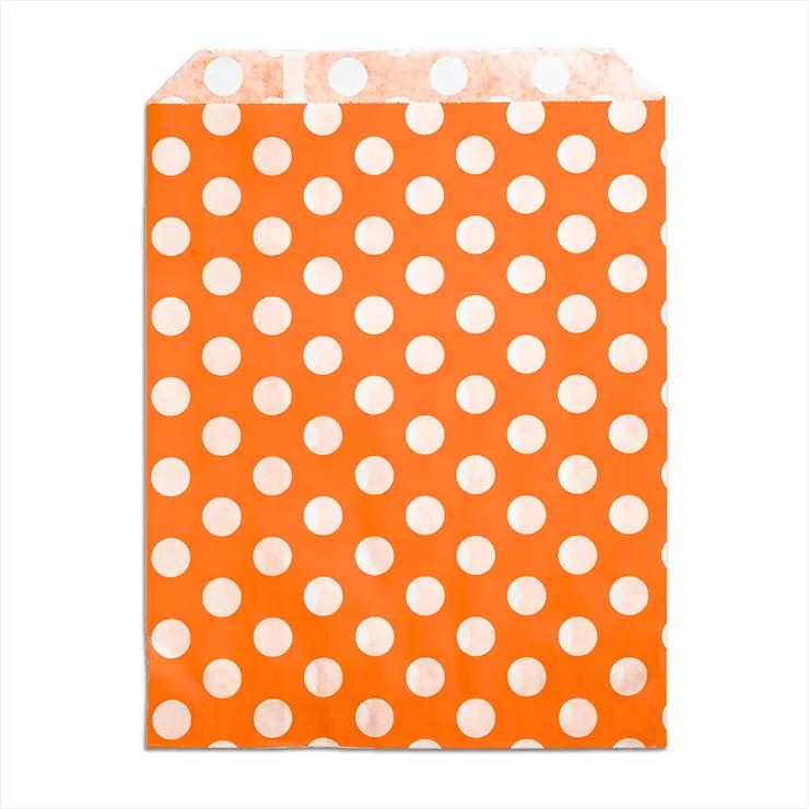 Orange Polka Dot Paper Bags