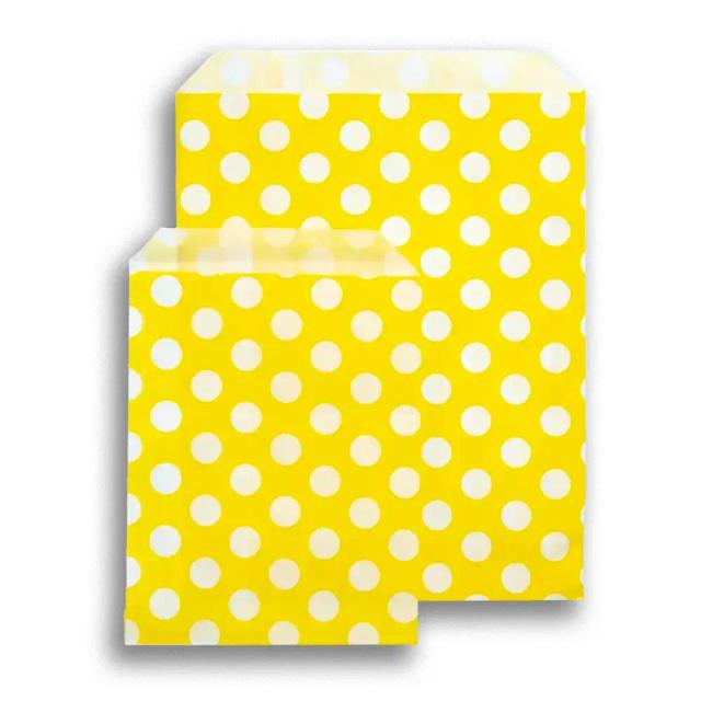 Yellow Polka Dot Paper Bags