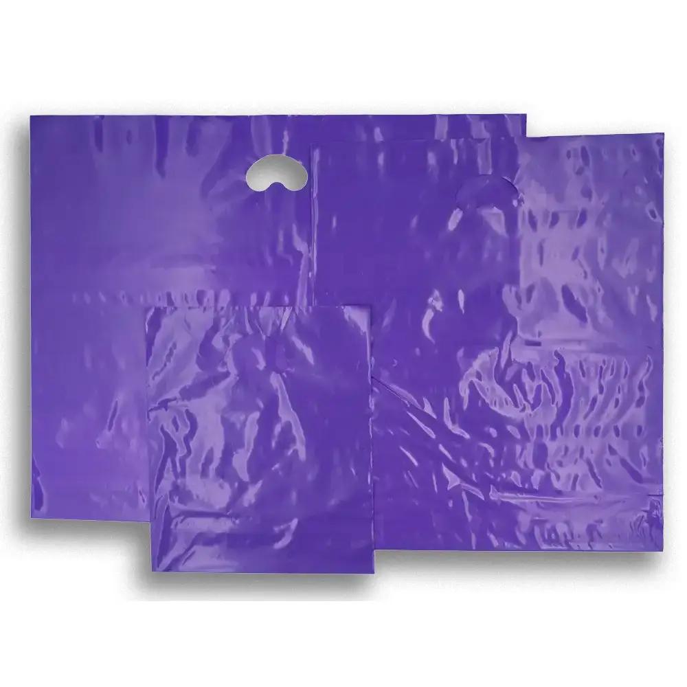 Purple Degradable Plastic Carrier Bags