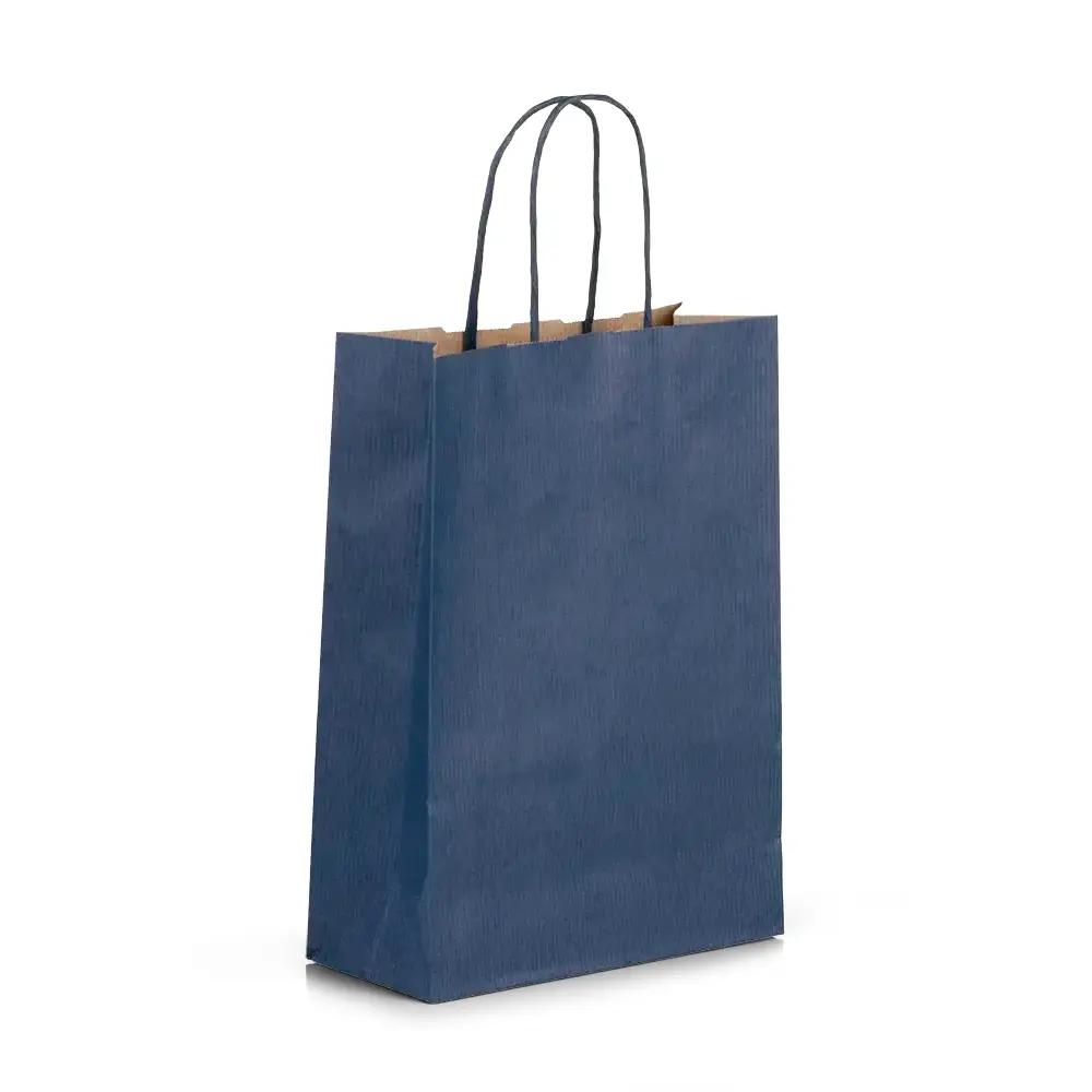 Dark Blue Premium Italian Paper Carrier Bags with Twisted Handles