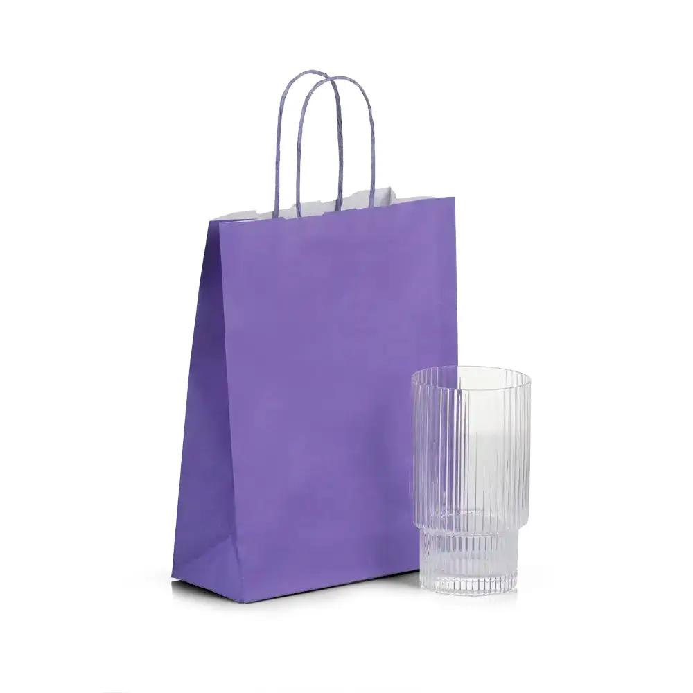Lilac Premium Italian Paper Carrier Bags with Twisted Handles