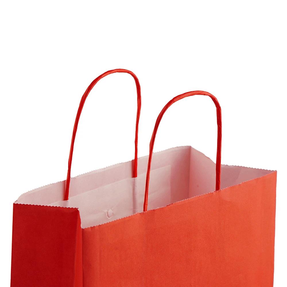 Red Paper Carrier Bags with Twisted Handles