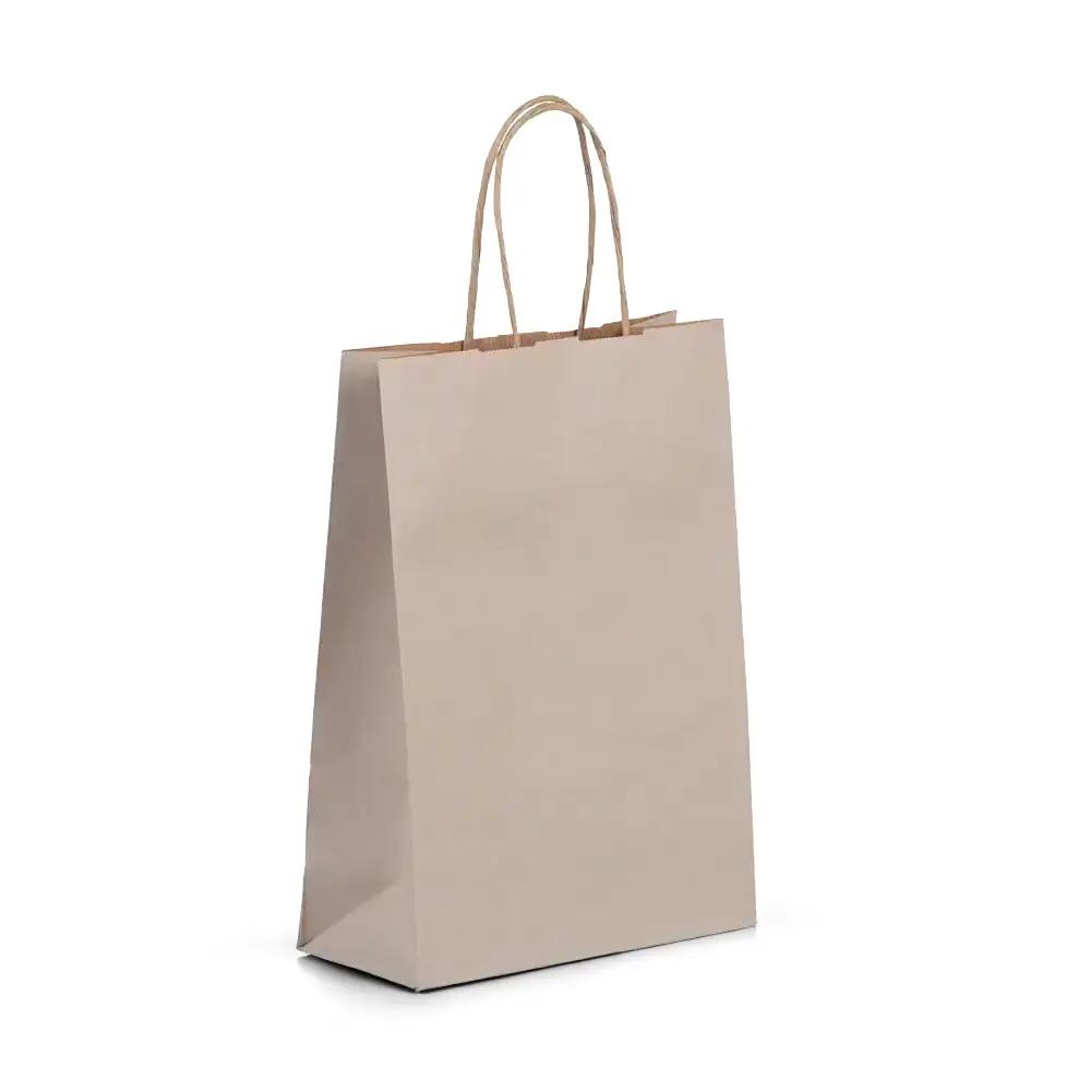 Stone Premium Italian Paper Carrier Bags with Twisted Handles