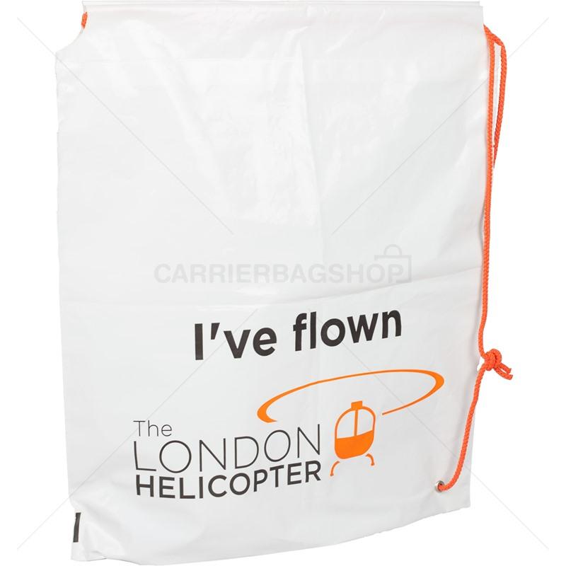 Printed Plastic Duffle Carrier Bags