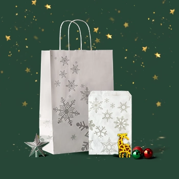 Christmas Silver Snowflake Packaging Range Festive Packaging